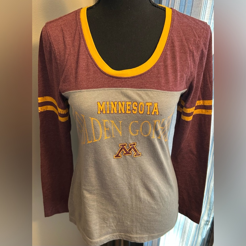 Campus Heritage Maroon, Gold & Gray Minnesota Long Sleeve Tee